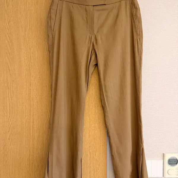 [BUNJANG] Time Linen Side Slit Slacks Beige / (재판매) 타임 린넨 사이드슬릿 슬랙스 64-94