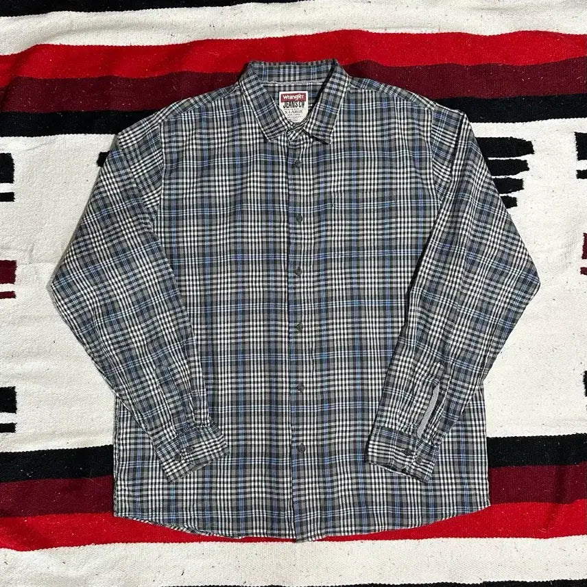 [BUNJANG] Wrangler Long Sleeve Check Pattern Shirt XL / [랭글러] Wrangler Long Sleeve Shirt