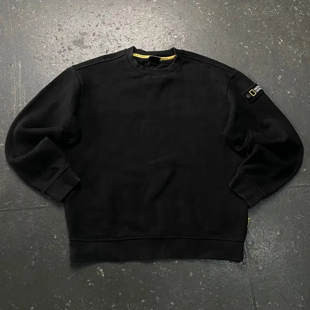 [BUNJANG] National Geographic Logo Patch Sweatshirt / 100 내셔널지오그래픽 와펜 맨투맨