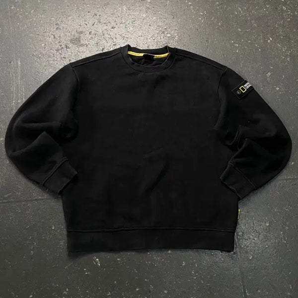 [BUNJANG] National Geographic Logo Patch Sweatshirt / 100 내셔널지오그래픽 와펜 맨투맨