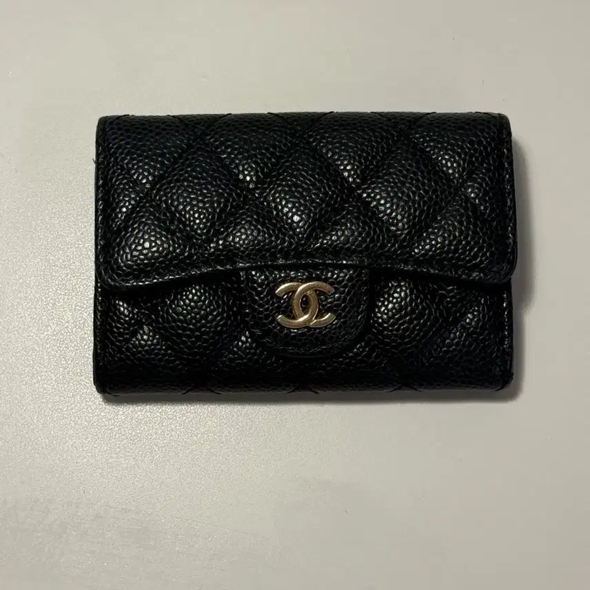 [BUNJANG] Chanel Camellia Key Holder Black / 샤넬 까멜리아 키홀더 블랙