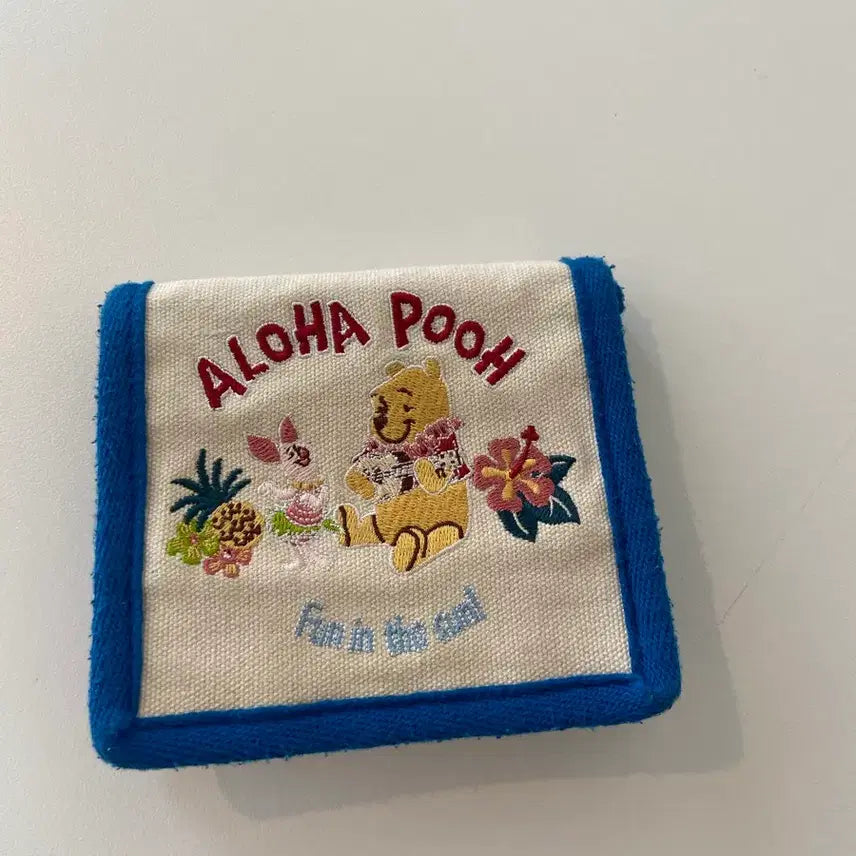 [BUNJANG] Disney Winnie the Pooh Aloha Pineapple Canvas Wallet / 곰돌이 푸 알로하 파인애플 지갑