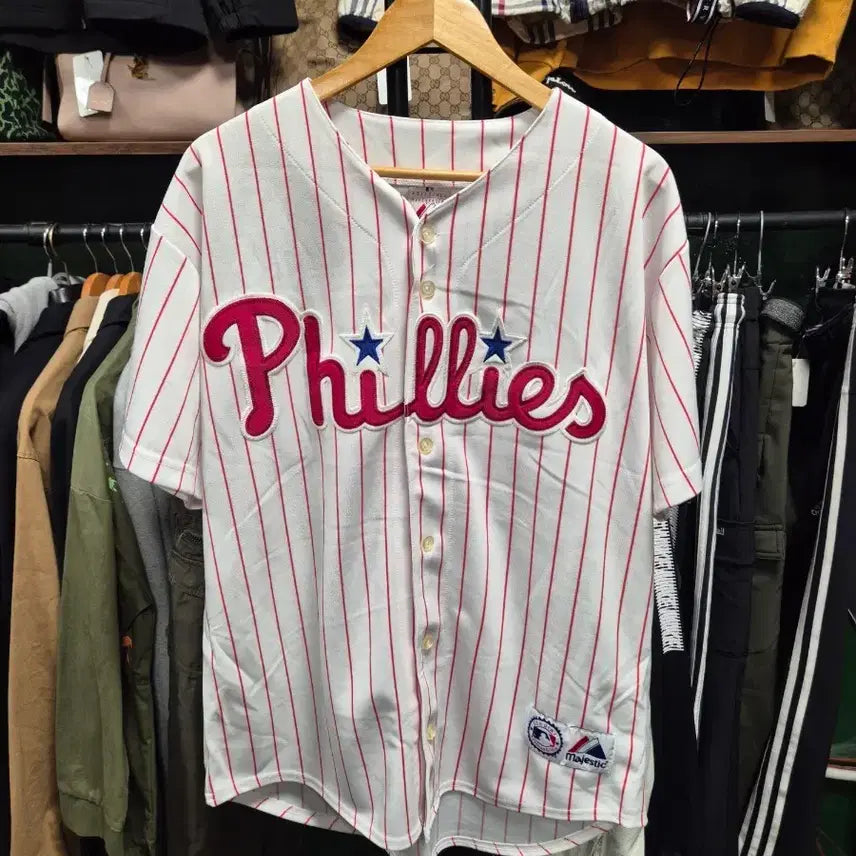[BUNJANG] Majestic Philadelphia Phillies Baseball Jersey - Size M / 마제스틱 필라델피아 필리스 야구 저지 M사이즈