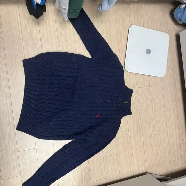 [BUNJANG] Polo Ralph Lauren Navy Cable Knit Sweater Size L / 폴로 니트 L사이즈 (네이비)