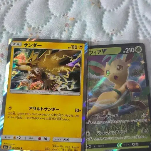 [BUNJANG] Pokemon Card Shiny Thundurus V & Leafeon VMAX (Japanese) / 포켓몬 카드 이로치