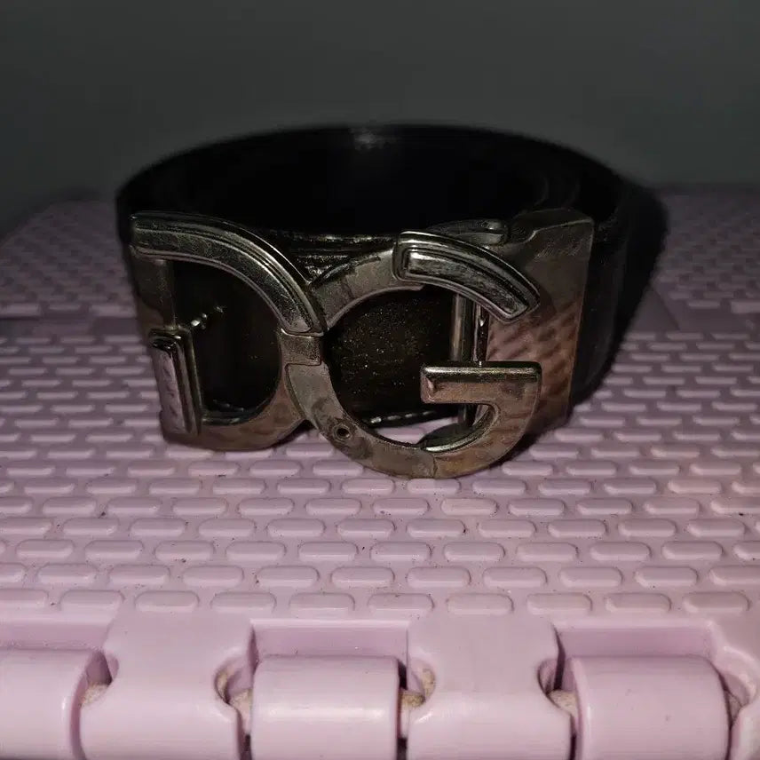 [BUNJANG] Dolce & Gabbana DG Enamel Leather Belt Silver Buckle / 돌체앤가바나 DG은장 에나멜가죽 벨트