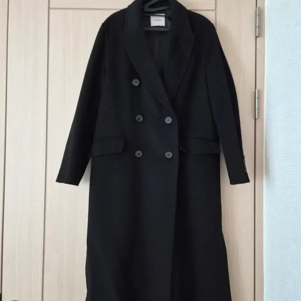 [BUNJANG] She's Made Fine Cashmere Blend Double Long Coat / 여성 쉬즈미스 캐시미어 롱코트 55~66