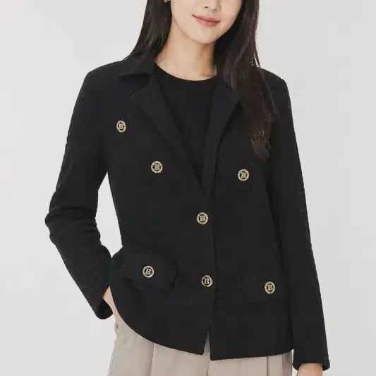 [BUNJANG] Black Women's Blazer Jacket / 블랙 여자 S 블레이저 자켓 O1272