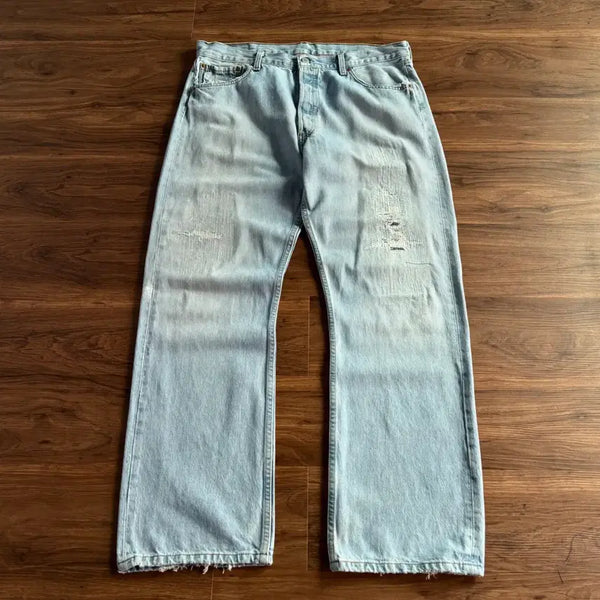 [BUNJANG] Levi's 501 Vintage Repaired Denim Pants / [36]00's 리바이스 유럽 501 빈티지 리페어드 데님 팬츠