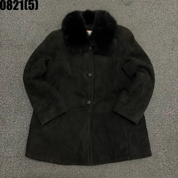 [BUNJANG] Vintage Suede Fur Collar Coat Size S / 빈티지 스웨이드 퍼 카라 코트 S