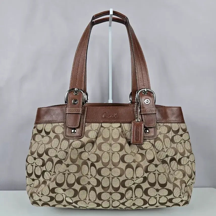 [BUNJANG] COACH Soho Pleated Signature Shoulder Bag - Large / COACH 코치 소호 플리츠 시그니처 백 L 라지 숄더백 가방 정품