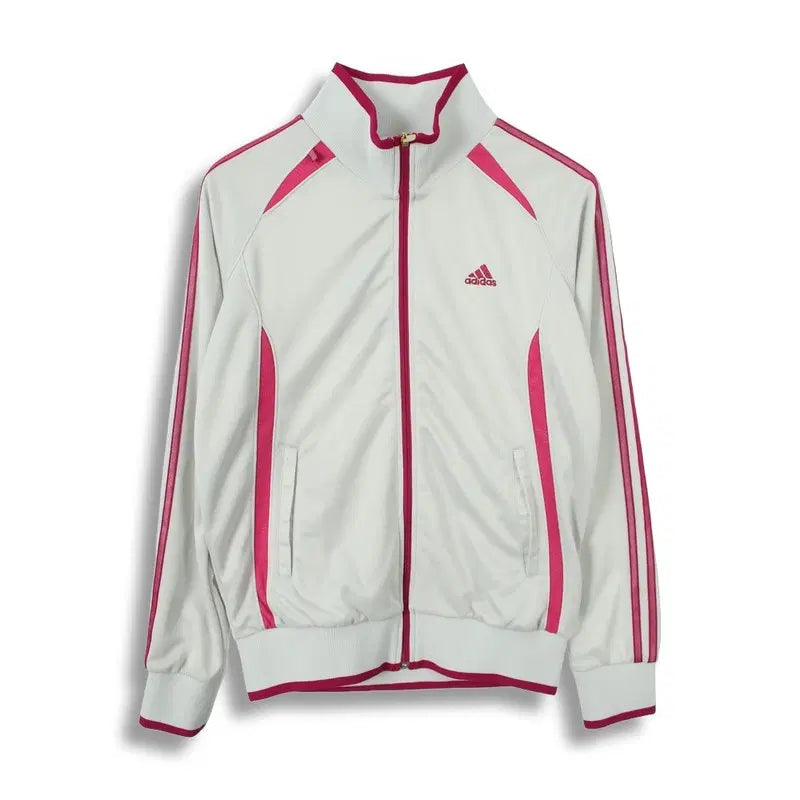 [BUNJANG] Adidas Women's Zip-Up Jersey Track Jacket / 아디다스 (WOMEN - M) 폴리 로고 집업 저지