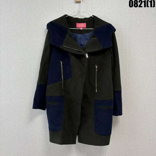 [BUNJANG] Plastic Island Color-Block Coat (Size S) / 플라스틱아일랜드 배색 코트 s