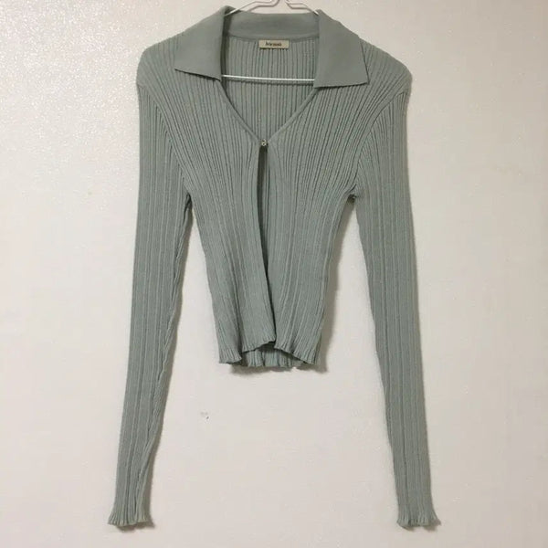 [BUNJANG] Avie mua Kara Ribbed Cardigan / 아비에무아 카라 골지 가디건 1