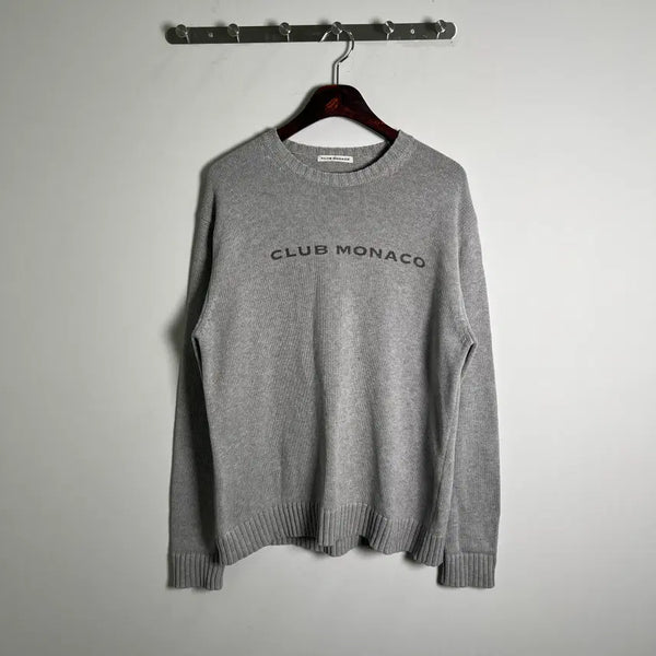 [BUNJANG] Club Monaco Light Grey Knit Sweater / 클럽 모나코 라이트 그레이 니트 스웨터