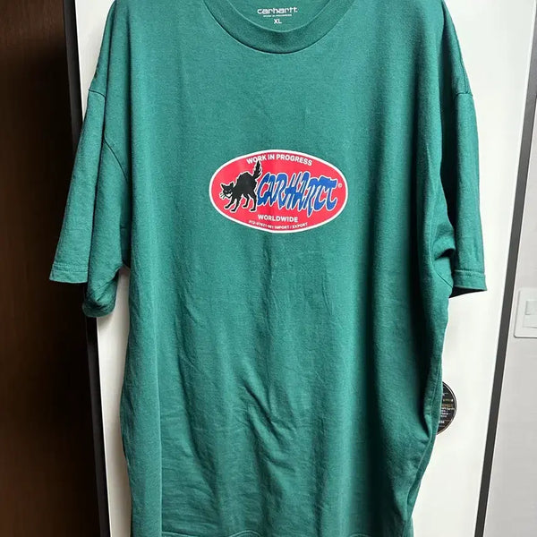 [BUNJANG] Carhartt T-Shirt Green Cat Logo XL / 칼하트 티셔츠 (xl)