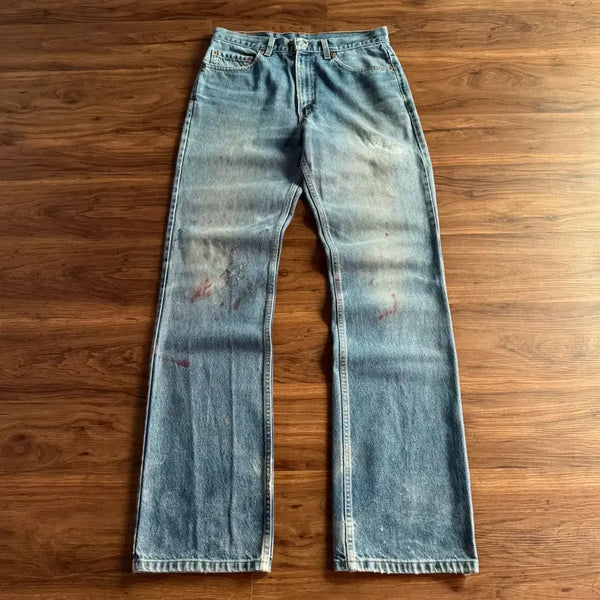 [BUNJANG] 1990s Levi's Made in USA 517 Painted Flare Jeans / [34]90's 리바이스 Made in USA 517 페인팅 플레어진