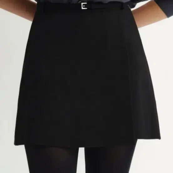 [BUNJANG] SI E LOIN Belted Skirt Black / 시에 스커트