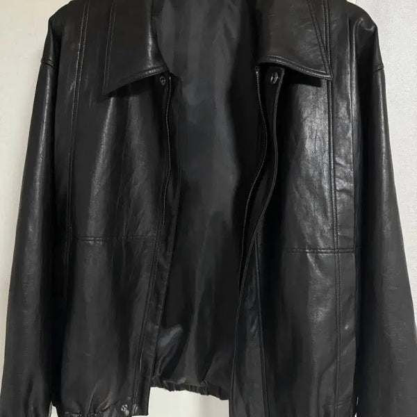 [BUNJANG] High-Quality Leather Jacket Black / 고퀄 레더자켓 블랙
