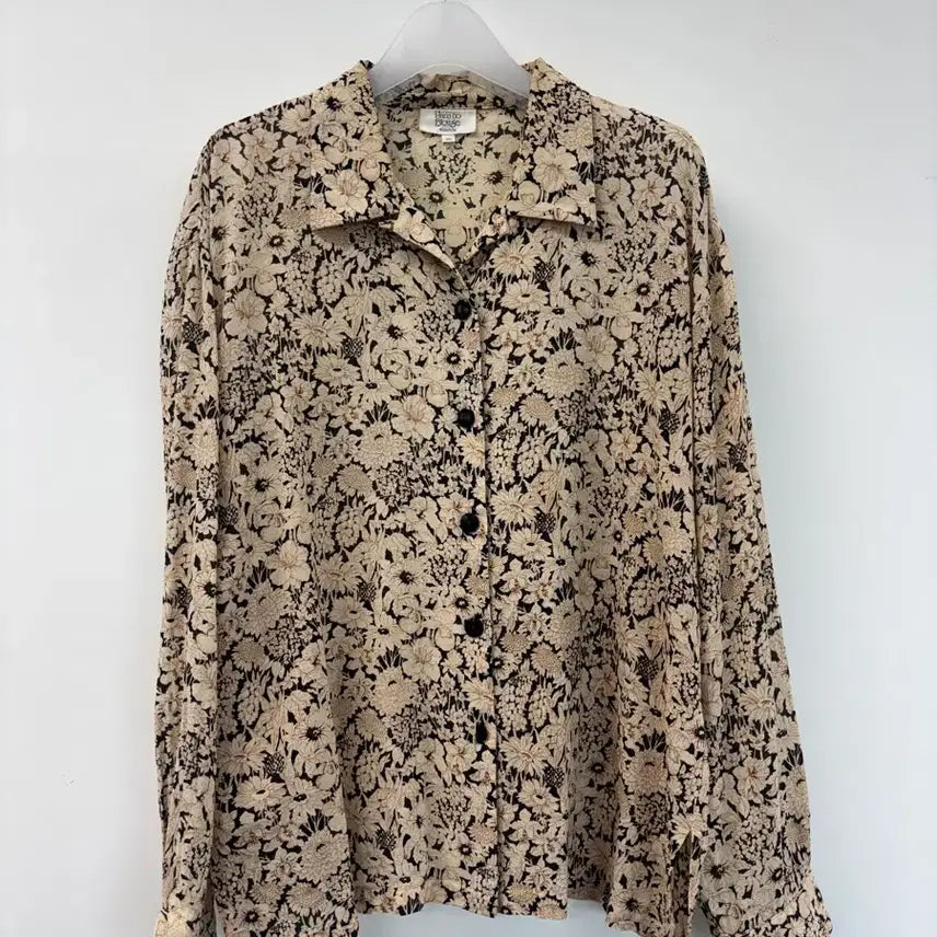 [BUNJANG] YOSHIMURA Botanical Flower Cotton Vintage Blouse / YOSHIMURA 요시무라 보태니컬 플라워 코튼 빈티지 블라우스 55-66 ㅡ0821