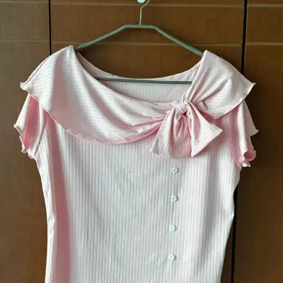 [BUNJANG] Pink Ribbon Blouse / 핑크 리본 블라우스(오늘만 이 가격)