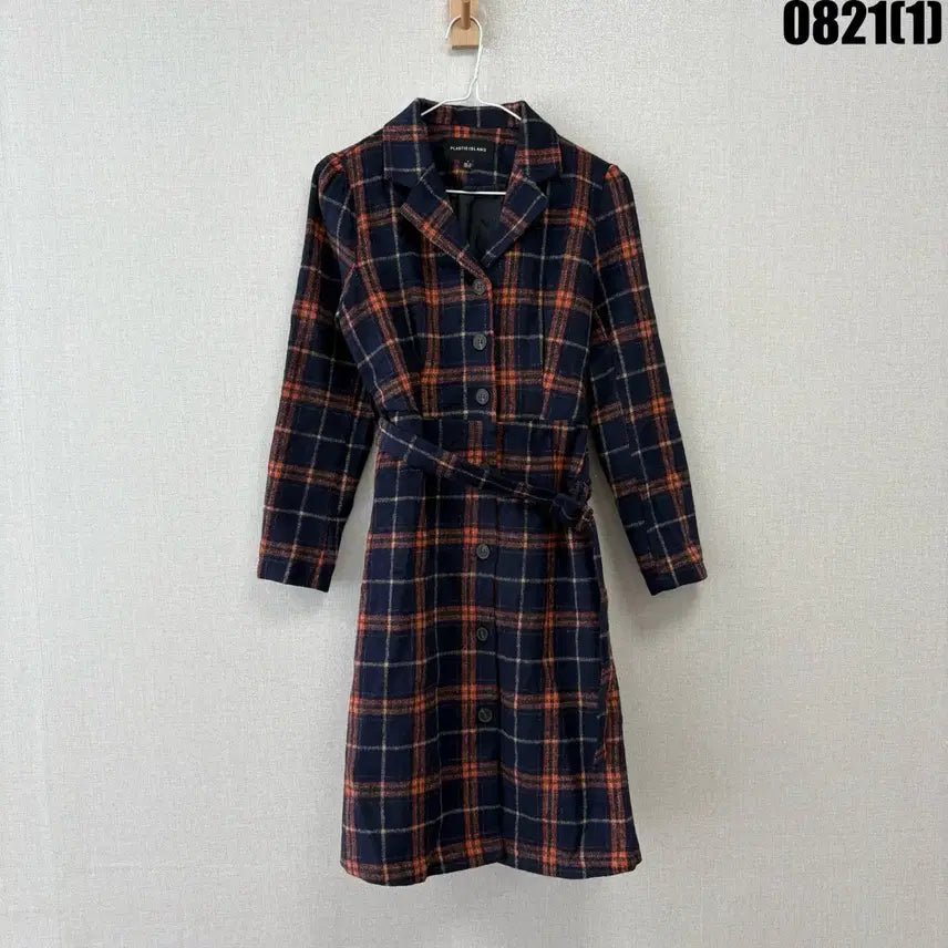 [BUNJANG] Plastic Island Check Coat S / 플라스틱 아일랜드 체크 코트 s