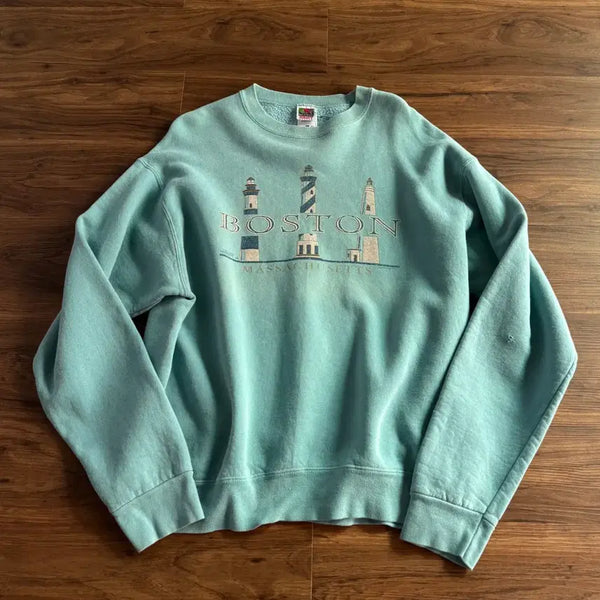 [BUNJANG] 90's Made in USA Sun Fading Sweatshirt / [L]90's Made in USA 썬페이딩 스웻셔츠