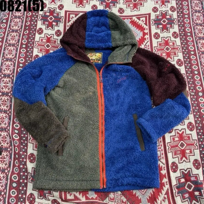 [BUNJANG] Blackyak Fleece Zip-up Jacket Blue/Green/Navy Size L / 블랙야크 후리스 집업 블루/그린/네이비 L