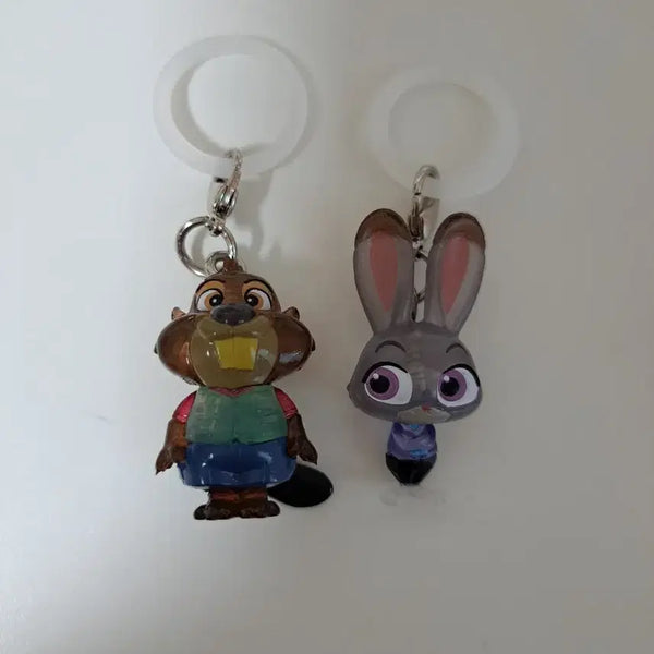 [BUNJANG] Zootopia Nick Wilde & Judy Hopps Keychain Set / 주토피아 니블스,주디 메지루지