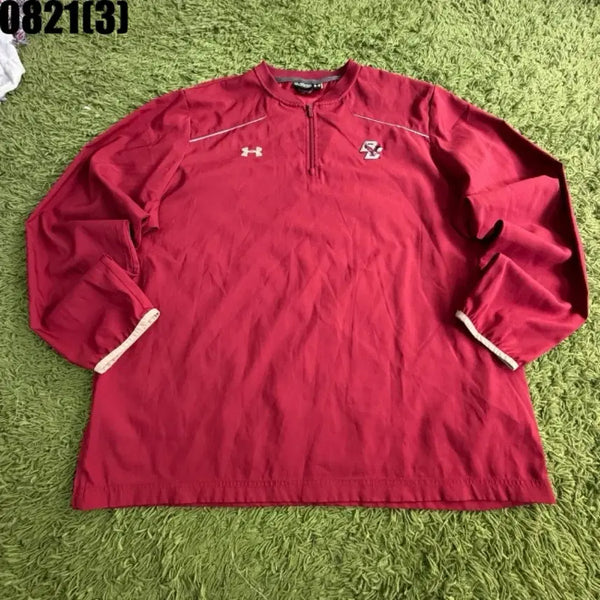 [BUNJANG] Under Armour Red Half-Zip Sweatshirt (3XL) / 언더아머 반집업 맨투맨 레드 3XL 8/21