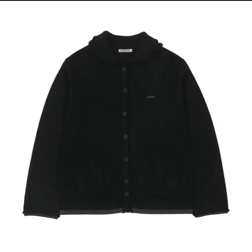 [BUNJANG] COYSEIO Double Collar Knit Jacket Black Size 1 / COYSEIO 코이세이오 더블 카라 니트 자켓 블랙 1사이즈