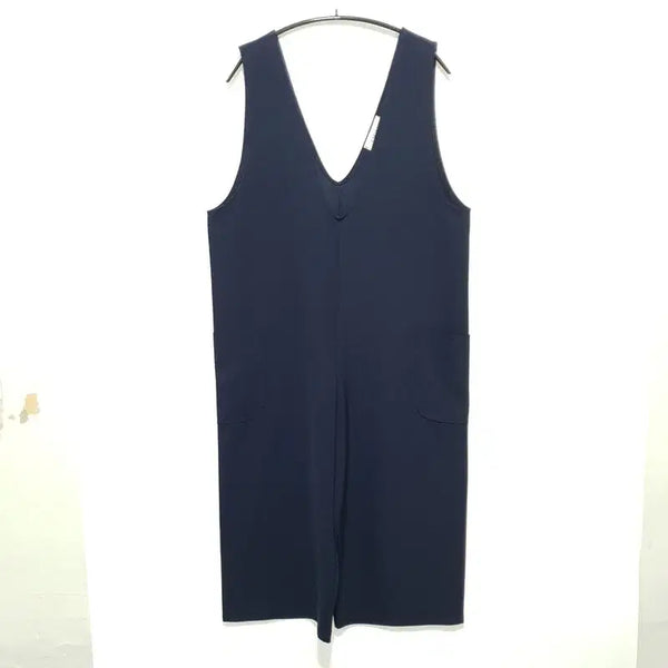 [BUNJANG] Sleeveless V-Neck Jumpsuit Navy / 민소매 브이넥  점프수트 L 네이비
