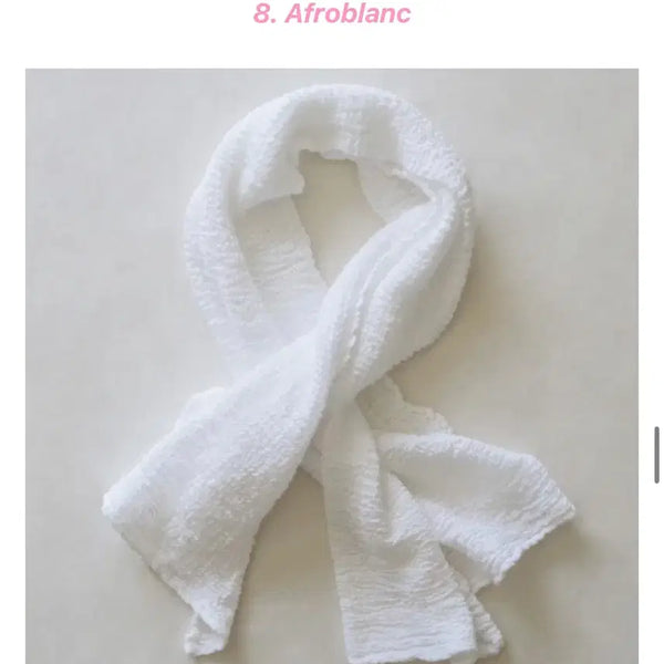 [BUNJANG] Gabi Fabric Muffler White / 가비패브릭머풀러