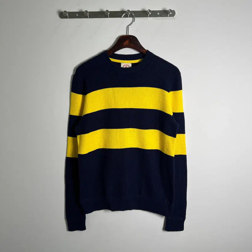 [BUNJANG] Brooks Brothers Red Fleece Stripe Waffle Knit Sweater XS / 브룩스 브라더스 레드 플리스 스트라이프 와플 니트 XS