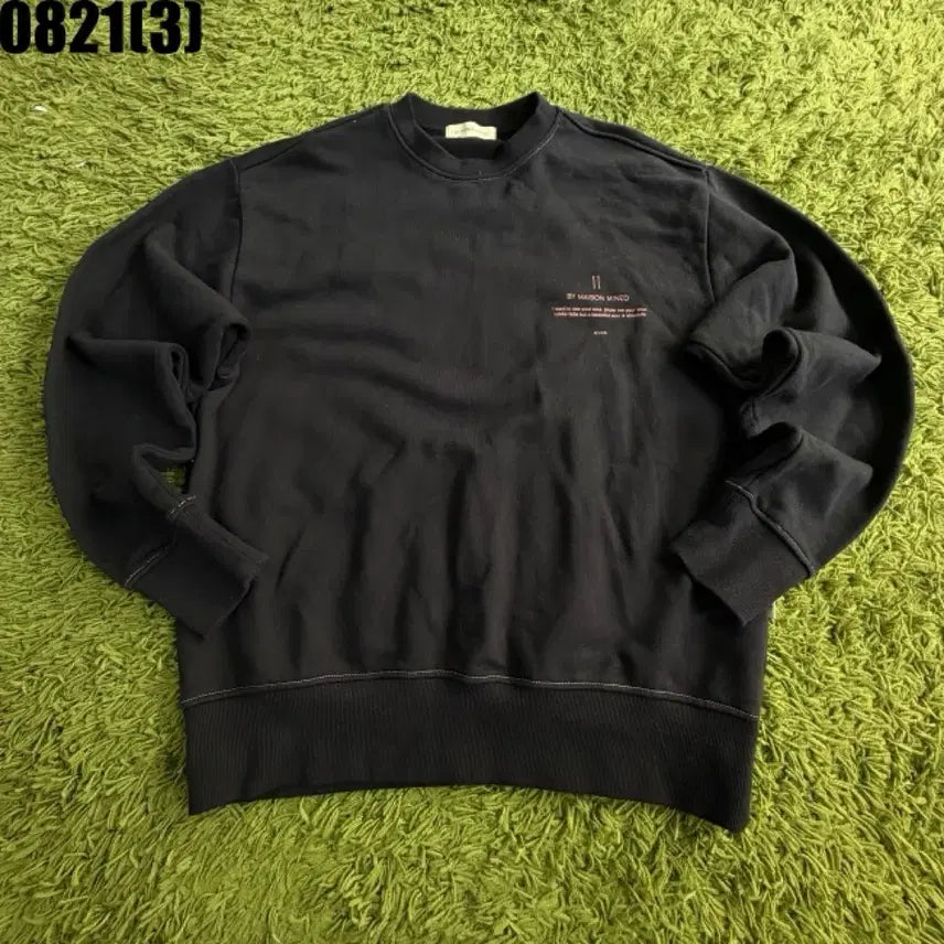 [BUNJANG] Maison Mined Crewneck Sweatshirt Black XL / 메종미네드 맨투맨 블랙 XL 8/21