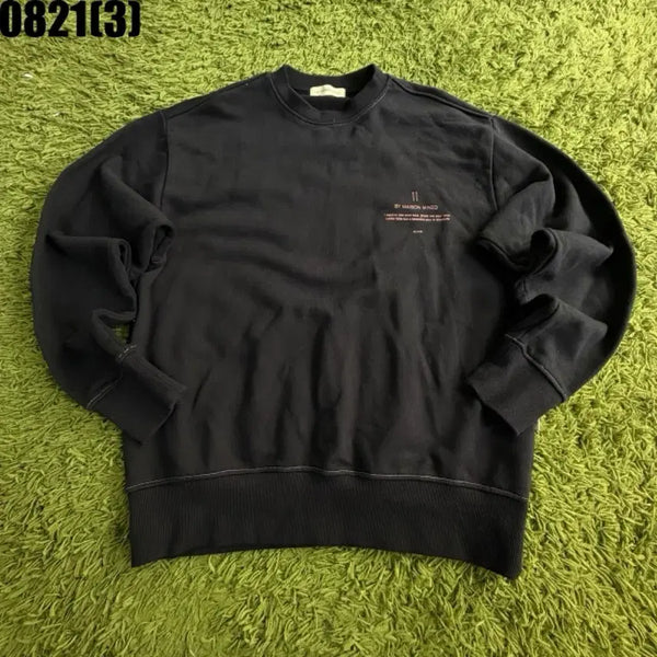 [BUNJANG] Maison Mined Crewneck Sweatshirt Black XL / 메종미네드 맨투맨 블랙 XL 8/21