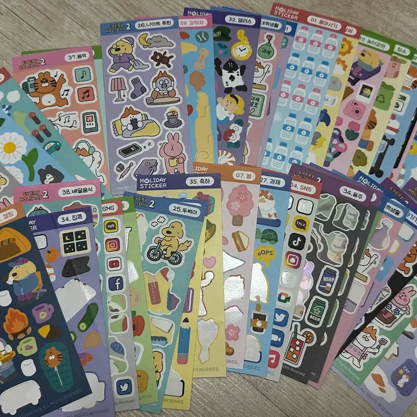 [BUNJANG] Hottracks Diary Decor Sticker Bundle / 핫트랙스 다꾸 스티커 일괄판매