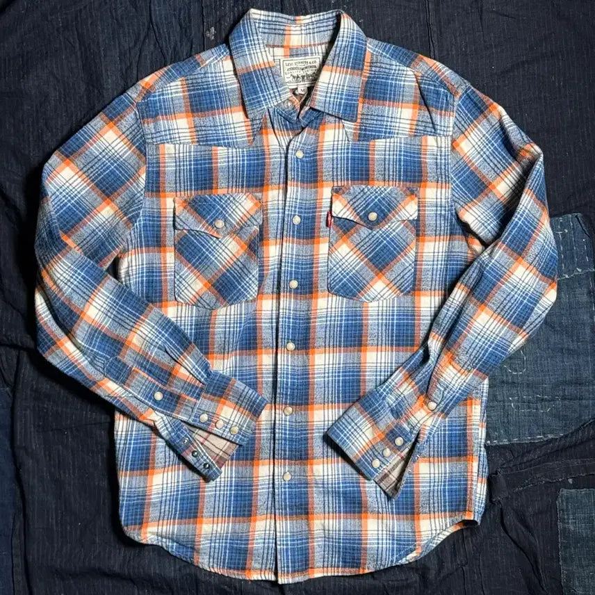 [BUNJANG] Levi's 90s-00s Western Plaid Flannel Shirt M / 90-00s 리바이스 플란넬 웨스턴 셔츠 M