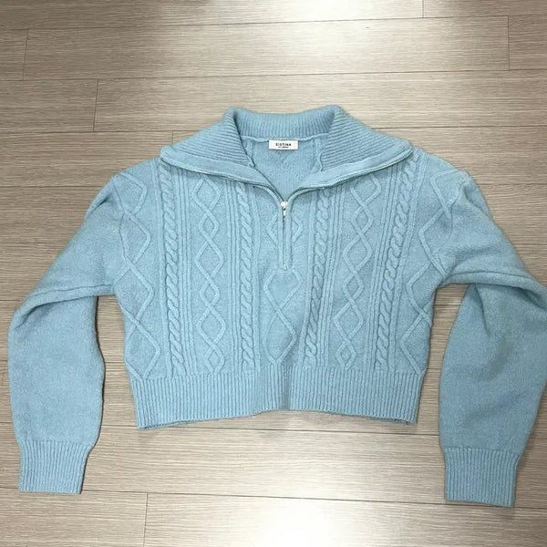 [BUNJANG] Sistina Half-Zip Knit / 시스티나 반집업 니트