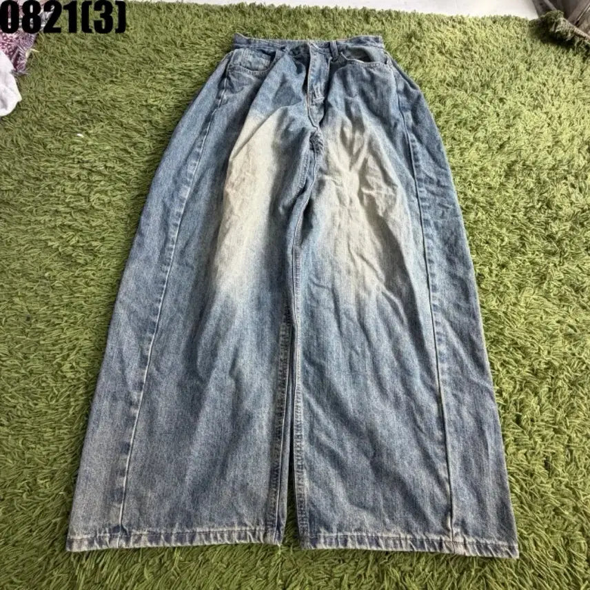 [BUNJANG] S-BIN Vintage Washed Wide Denim Pants / S-BIN 빈티지 워싱 와이드 데님 팬츠 m 24 8/21