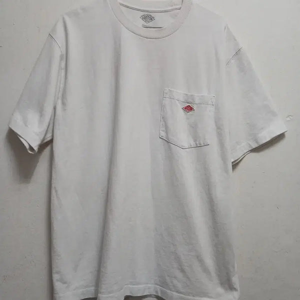 [BUNJANG] DANTON Men's Short Sleeve T-Shirt White Size 44 / 단톤 DANTON 남성 반팔 티셔츠 화이트 사이즈 44(100-105)