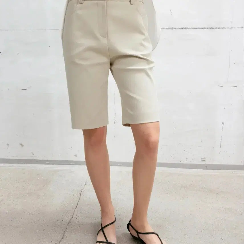 [BUNJANG] ORR Bermuda Cotton Pants - Beige (Size S) / ORR 오르 버뮤다 코튼 팬츠 S