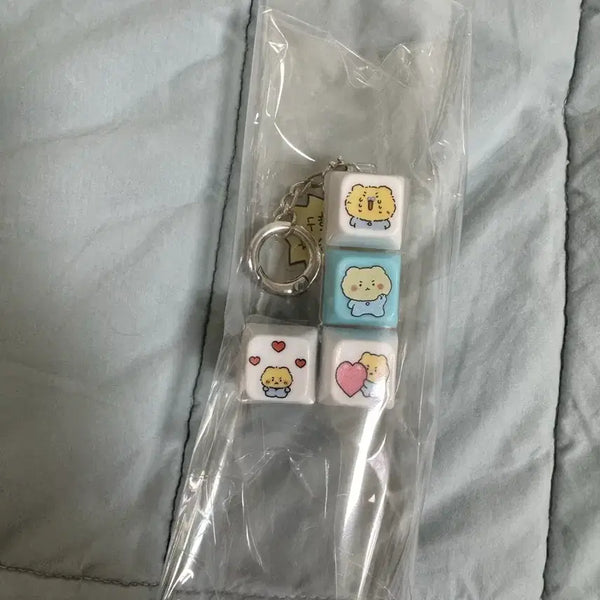 [BUNJANG] Manggeureojin Gom Mang Gomi 4-Keycap LED Keyring / 망그러진곰 망곰이 LED 키캡키링4구