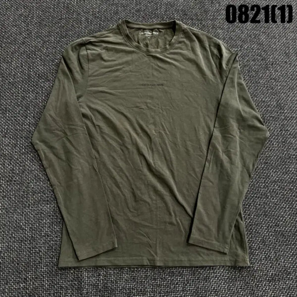 [BUNJANG] Calvin Klein Jeans Long Sleeve T-Shirt Khaki / 캘빈클라인진스 긴팔티 카키