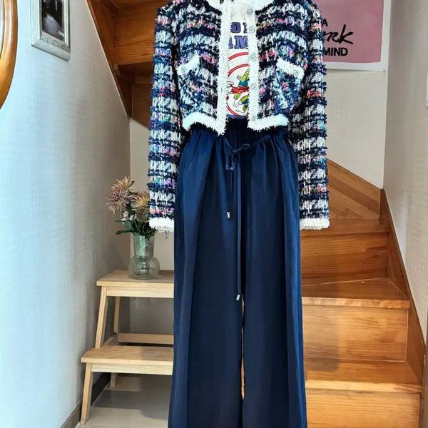 [BUNJANG] Navy Tweed Jacket / 트위드 자켓 네이비