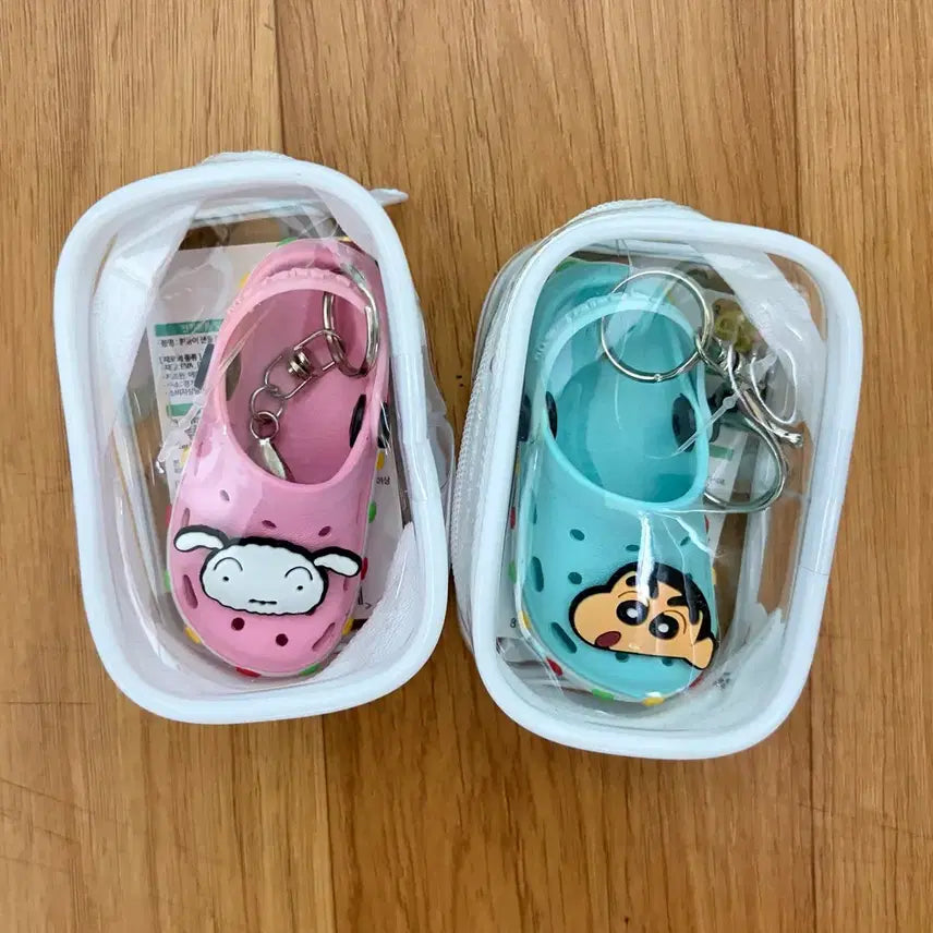[BUNJANG] Crayon Shin-chan Crayon Shinchan Slipper Keychain Pink/Mint / 짱구는못말려 짱구 신짱구 핑크/민트 슬리퍼 키링
