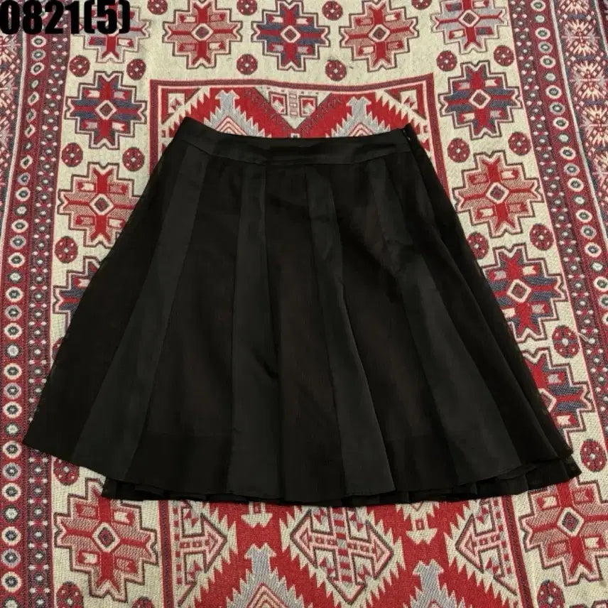 [BUNJANG] Vintage Black Pleated Skirt (M) / 빈티지 검정색 플리츠 스커트 M