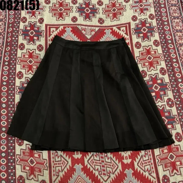 [BUNJANG] Vintage Black Pleated Skirt (M) / 빈티지 검정색 플리츠 스커트 M