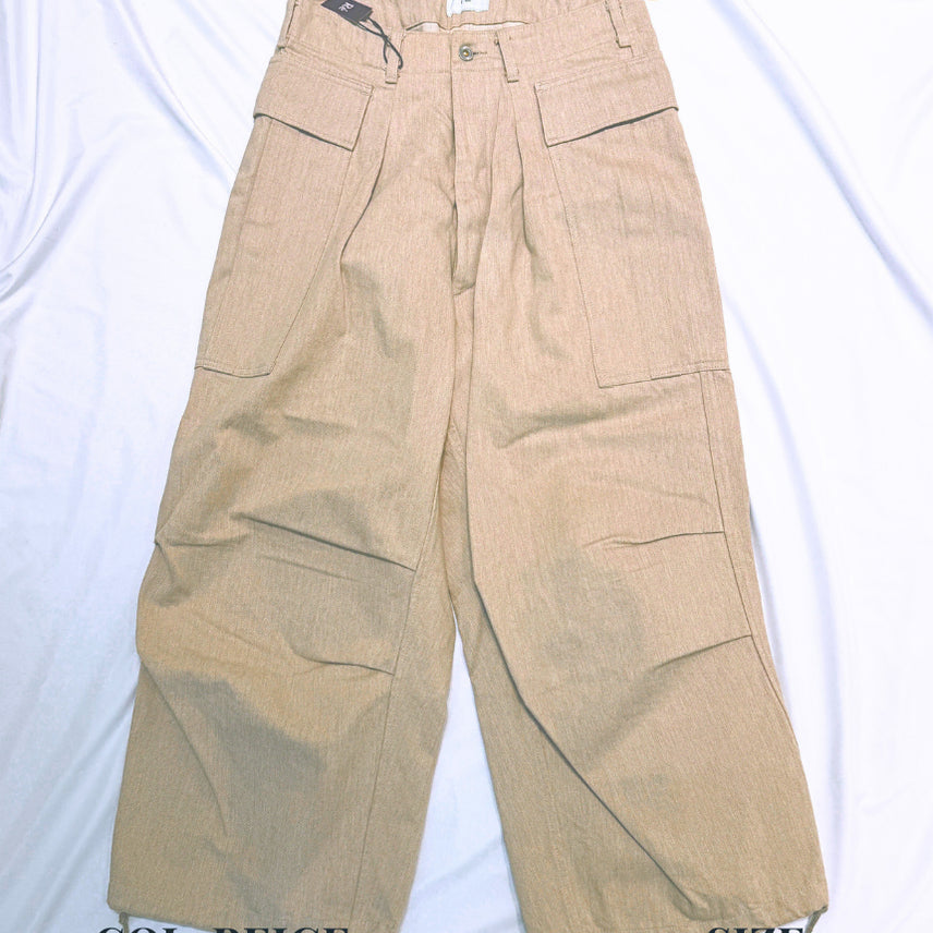 [BUNJANG] HERILL 15oz Denim Cargo Pants Beige Cotton / 헤릴 CARGO PANTS(2)