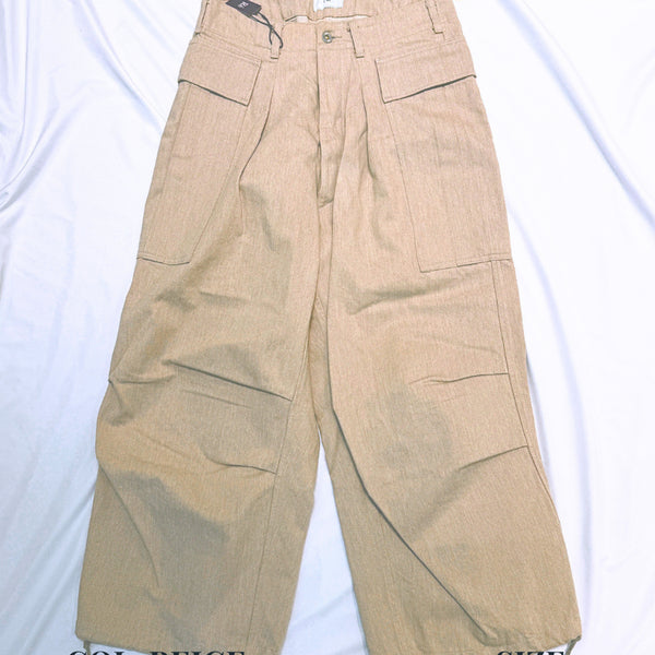 [BUNJANG] HERILL 15oz Denim Cargo Pants Beige Cotton / 헤릴 CARGO PANTS(2)